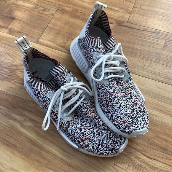 Adidas NMD R1 PK Primeknit Color Static Sneakers BW1126 US 7 - Picture 3 of 13